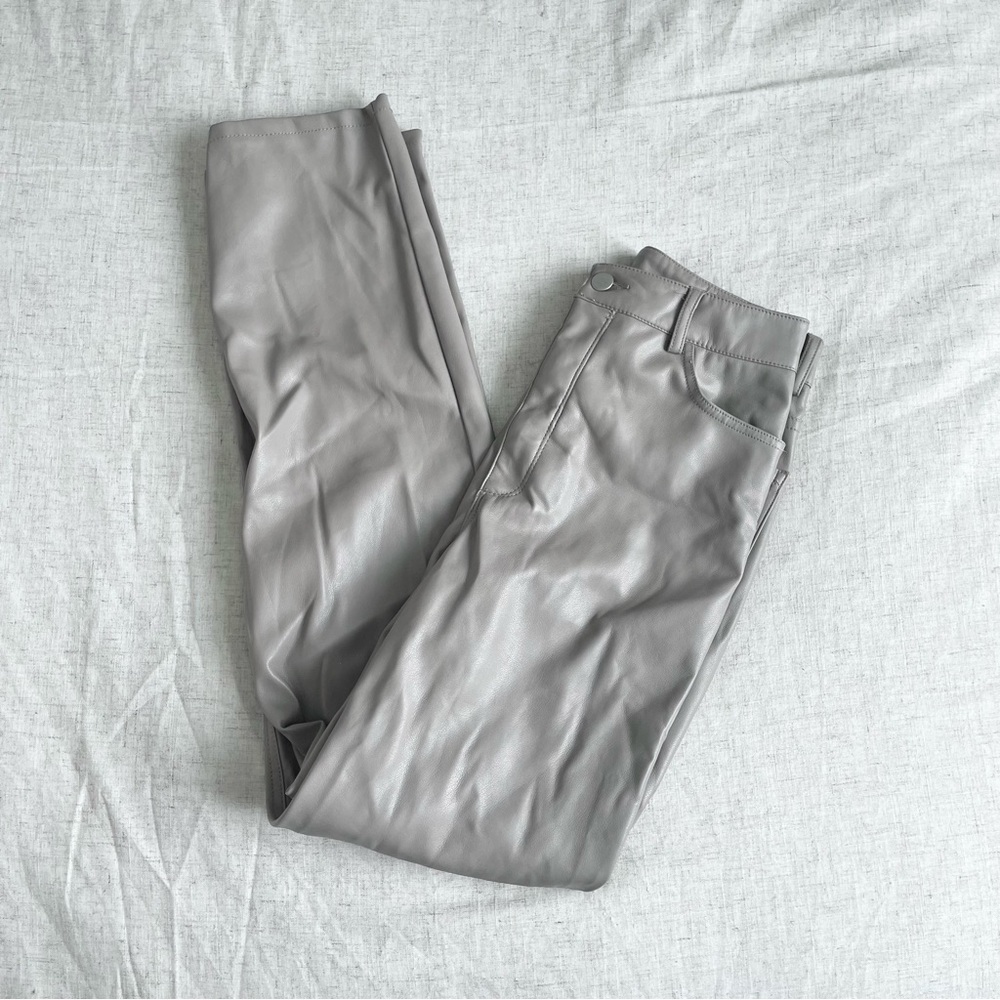 Dynamite gisele taupe Gray Leather Pants